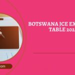 Botswana JCE Exam Time Table 2025