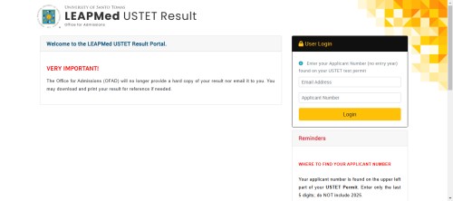 LEAPMed USTET Result Portal