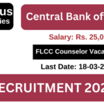 Central Bank of India FLCC Counselor Recruitment 2025