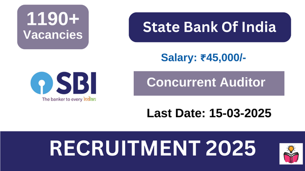 SBI Retired Officers as Concurrent Auditor Online Form 2025