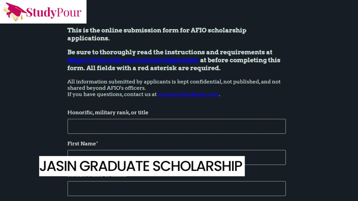 Jasin Graduate Scholarship