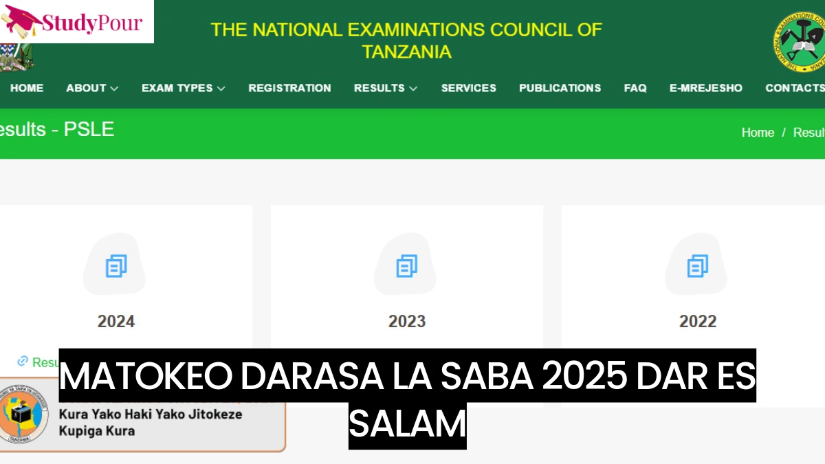 Matokeo Darasa La Saba 2025 Dar Es Salam