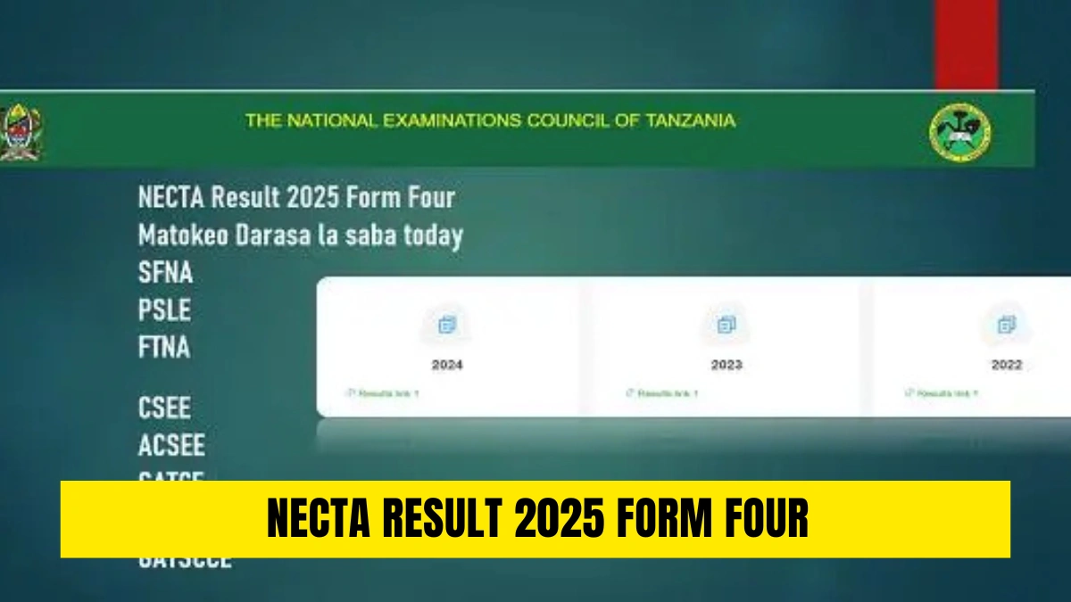 NECTA Result 2025 Form Four