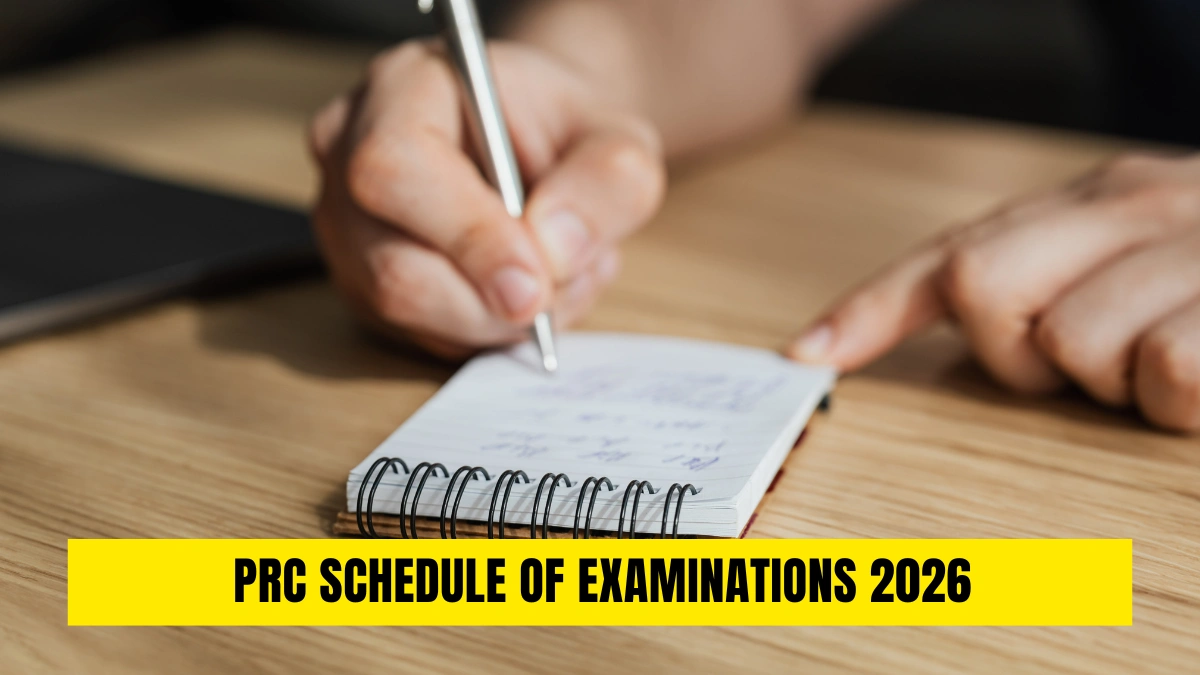 PRC Schedule of Examinations 2026